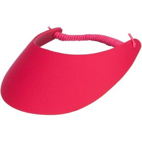 Fabric Foam Sun String Visor - Cherry Red OSFM