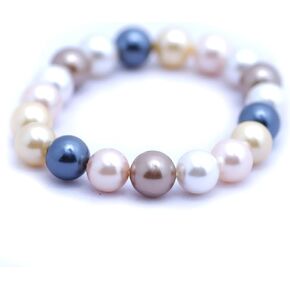 TUOKAY Knotted Pearl Strands 1920s Pearl Bead Necklace Women Lady 47'' Long Multicolor Natural Real Shell Pearl Beads Necklace Great Gatsby Necklace