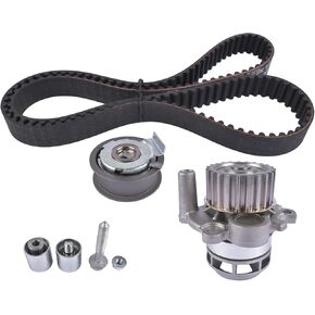 06F121011 Water Pump Timing Belt Tensioner Kit Replacement for VW Audi Jetta Eos GTI Passat A4 TT 2.0L 2006 2007 2008