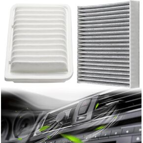 مجموعة مرشح الهواء المحرك والمقصورة مجموعة متوافقة مع Toyota Scion Pontiac Corolla 2009-2019 Matrix 2009-2014 Yaris 2006-2018 ، XD 2008-2014 ، Vibe 2009-2010 استبدال# 87139-07010 17801-21050
