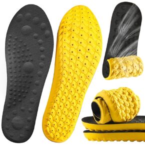 4D Cloud Goles Insooles للرجال والنساء ، إدراج أحذية رياضية امتصاص الصدمات الناعمة ، نعل قوس دعم الرغوة (Black ، XL Men 11 ~ 12 /Women 12.5) in Kuwait