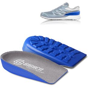1/2 inch Heel Lifts Inserts Cushioned Arch Support Insoles with Hidden Lift Technology, Plantar Fasciitis Relief Inserts, Anti-Slip Heel Pads for All Day Standing Support (1 Pair) (Medium)