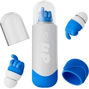Ear Plugs for Sleeping-28db Noise Cancelling Earplugs- Silicone Earplugs Ideal for Swimming Concert Motorcycle Travel-Portable and Quiet （Blue 1Pair）
