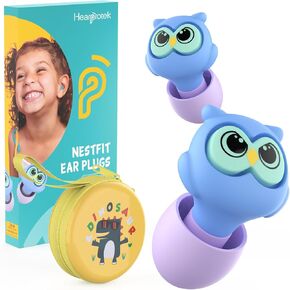 Hearprotek Nestfit Kids Ear Plugs (6-12 عامًا) ، مقابس أذن قابلة لإعادة الاستخدام لتقليل الضوضاء لقنوات الأذن الصغيرة | حماية أذن الأطفال للحفلات الموسيقية ، والأحداث الرياضية ، والنوم ، وضغط الطائرات ، والتركيز ، و Misophonia 28db