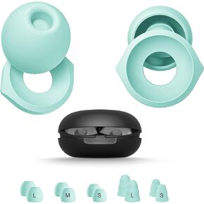 Ear Plugs for Sleeping Noise Cancelling, Reusable Ear Plugs for Noise Reduction, Soft Hearing Protection Earplugs with 6 Silicone Eartips (NRR 30dB) and 4 Memory Foam Ones (NRR 35dB), Black