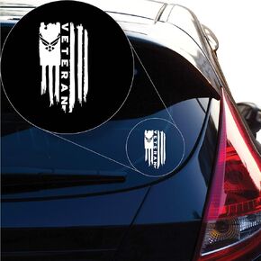 Yoonek Graphics Air Force Veteran Sticked American Flag Scal ملصق لنافذة السيارة والكمبيوتر المحمول والمزيد. # 1260 (6 "x 3.2" ، أبيض)
