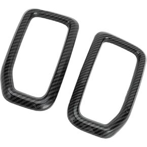 1 Set Dashboard Air Vent AC Outlet Cover Trim for Ford for Ranger 2023-2024 Dash Air Vent Cover Trims Carbon Fiber Pattern ABS Black