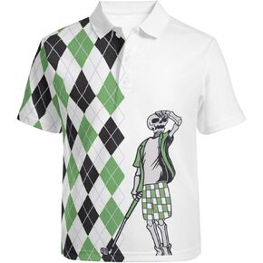 Men's Funny Golf Shirts Hawaiian Polo Shirts Short Sleeve Performance Moisture Wicking Dry Fit Beach Summer Golf Polo Shirts