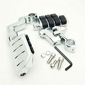 مشابك الطرق السريعة XKMT-Chromed 1.5 "أوتاد القدم الكبيرة متوافقة مع V-Star Roadstar Kawasaki Vulcan [B0125VPVXM]