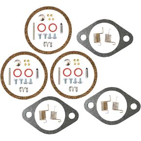 XQSMWF 3PCS إصلاح المكربن ​​مجموعة 809735A1 FK10357 متوافقة مع Mercury Force 90 95 HP الخارجي