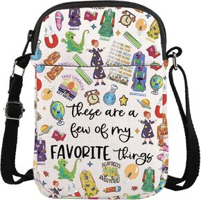 ENSIANTH Magic Bus Cartoon Inspired Crossbody Bag Valerie Frizzle Cartoon Lover Gift STEM Teacher Gift Teacher’s Day Gift