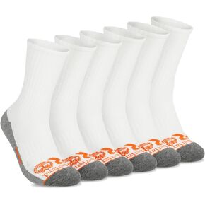 Timberland PRO Sorbtek Moisture Control Mens Socks, Arch Support, Cushioned Footbed (Size 7-12 Multiple Colors 6 Pairs)