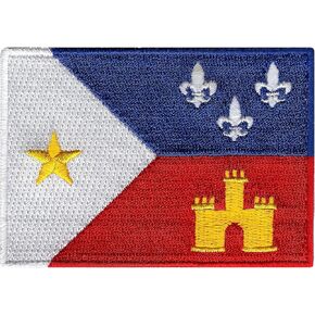 Cajun Flag Assoridered Patch Acadiana New Orleans Louisiana Iron-on