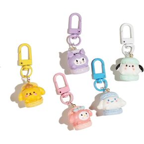 5 Pack Colored Macaron Anime Keychains Womens Pop Cartoon Charms For Airpods Case, Kawaii Personalized Animal Purse Charm Cute Keychain Women Customized Small Key Chains Pack