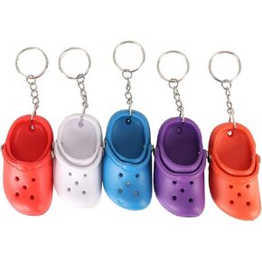 20pcs Silicone Shoe Keychain, 1.4 * 3.0in Mini Croc Keychain for Backpacks Wallets Handbags Suitcases Prizes Giveaways