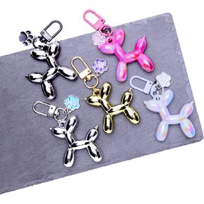 5 Pack Jelly Balloon Dog Keychain for Women Girls Cute Key Chain Bag Charms for AirPods Case Car Purse Backpack