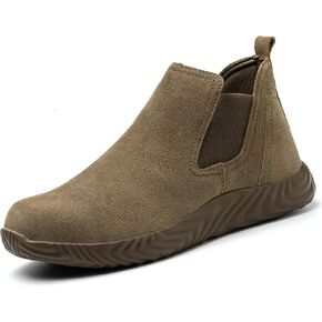 Men's Suede Platform Chukka Boots Casual Comfortable Round Toe Anti-slip Soft Bottom Ankle Booties Lightweight Industrial Walking Working Boots