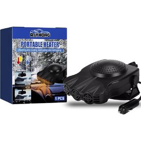 Car Heater,12V-150W Car Heaters For Vehicle,2 in1 Fast Heating and Quickly Defrost Defogger,Portable Heater For Car,Warm Breeze Windshield Wizard,Fast Heating Windshield Car Defroster & Defogging.