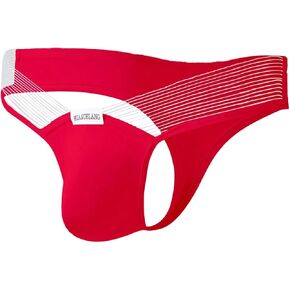 Floerns Men's Thong Underwear Contrast Mesh Pouch Panty T Back Brief Underwear