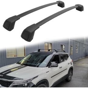 قضبان صليب رف سقف مناسبة ل Kia Seltos KX3 2021 2022 2023 2024 2025 قفل القفل قفل السقف السقف أشجار الشحن أمتعة الشحن