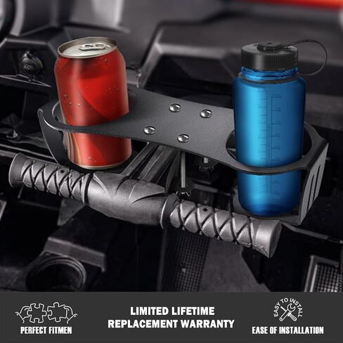Canitu Grab Bar Dual Cup Holder,Motorcycle A3 Steel Powder Coated Drink Holder for Honda Talon 1000R/X 2019-2023 for Honda Talon 1000X-4 for KawasakiTeryx KRX 1000 2020-2023 (Black) in Saudi Arabia