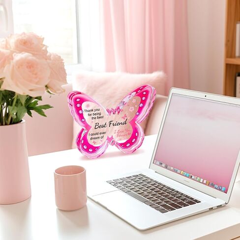 Gifts for Mom, Mom Birthday Gifts from Daughter Son- Acrylic Butterfly Plaque 4.33×3.26×0.47'', Keepsake, Paperweight, Mother's Day Stuff Ideas, Christmas Best Mom Ever Gifts in Kuwait