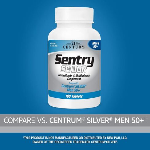 21st Century Sentry Senior Men 50Plus Tablets, White Unscented 100 Count in Saudi Arabia