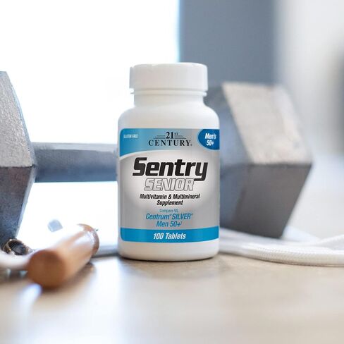 21st Century Sentry Senior Men 50Plus Tablets, White Unscented 100 Count in Saudi Arabia