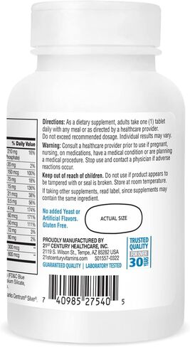 21st Century Sentry Senior Men 50Plus Tablets, White Unscented 100 Count in Saudi Arabia