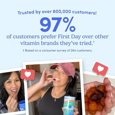 الفيتامينات متعددة الفيتامينات في اليوم الأول للنساء - غنائية في الفيتامينات اليومية للسيدات - فيتامين A C D E B12 ، المغنيسيوم ، الزنك ، البيوتين - نباتي ، فيتامينات المرأة الخالية من الغلوتين - نمو الشعر ، الجلد ، الطاقة - إمدادات 30 يومًا in Kuwait