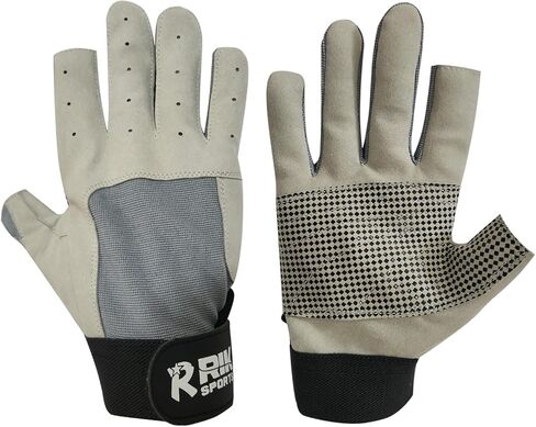 شورت للإبحار بإصبعين و3 قفازات مبطنة بقبضة سيليكون كاملة الأصابع لليخوت والرياضات المائية والتجديف بالكاياك والتجديف للرجال والنساء والشباب. in Kuwait