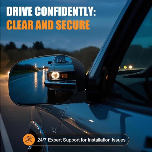 Driver Side Heated Mirror Glass Replacement for Toyota RAV4 2006-2011 - Heated Left Mirrors With Backing Plate, Replaces 8796142790 in Kuwait