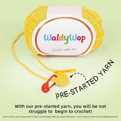 مجموعة WaldyWop كروشيه للمبتدئين، مجموعة كروشيه للمبتدئين للبالغين والأطفال، مع خيوط كروشيه سهلة، وخطافات، وأنماط إشارات مرجعية للزهور، ودروس فيديو، وهدايا الحرف اليدوية للنساء والفتيات in Saudi Arabia
