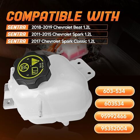 Coolant Reservoir Tank With Cap Fit for Chevrolet 2018-2019 Beat, 2011-2015 Spark, 2017 Spark Classic OE# 603-534 603534 95992466 95352004 in Saudi Arabia