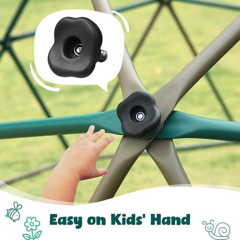 Hapfan 10ft Climbing Dome Swing Set with Saucer Swing, Jungle Gym for Kids Outdoor Backyard, Supports 800lbs, Easy Asssembly, Rust-Resistant in Saudi Arabia
