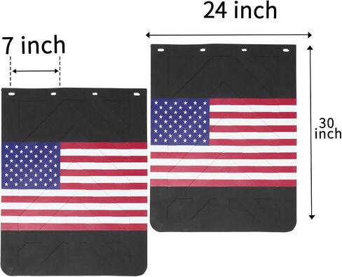 2024 ترقية جديدة رفرف الطين لشاحنات/مقطورة مع تصميم العلم الأمريكي ، Universal Hight Duty Rubber Mudflaps ، 24 × 30 بوصة 2 عبوة in Kuwait