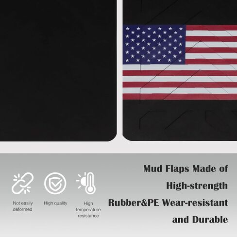 2024 ترقية جديدة رفرف الطين لشاحنات/مقطورة مع تصميم العلم الأمريكي ، Universal Hight Duty Rubber Mudflaps ، 24 × 30 بوصة 2 عبوة in Kuwait