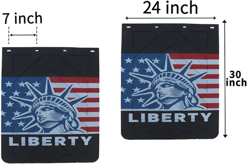 2024 ترقية جديدة رفرف الطين لشاحنات/مقطورة مع تصميم العلم الأمريكي ، Universal Hight Duty Rubber Mudflaps ، 24 × 30 بوصة 2 عبوة in Kuwait