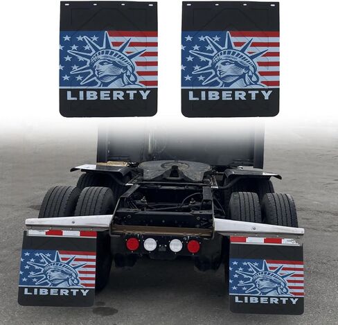 2024 ترقية جديدة رفرف الطين لشاحنات/مقطورة مع تصميم العلم الأمريكي ، Universal Hight Duty Rubber Mudflaps ، 24 × 30 بوصة 2 عبوة in Kuwait