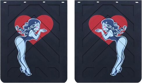 2024 ترقية جديدة رفرف الطين لشاحنات/مقطورة مع تصميم العلم الأمريكي ، Universal Hight Duty Rubber Mudflaps ، 24 × 30 بوصة 2 عبوة in Kuwait