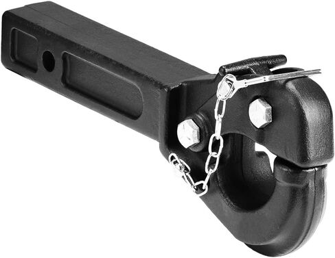 VEVOR Pintle Hook, 20000 lbs Towing Capacity, Pintle Hitch Receiver for 2-inch Hitch Hook Military Receiver, Fits 2.5 to 3-inch Lunette Ring, 15.6-inch Length, Black Powder Coat, for Various Trailers in Saudi Arabia