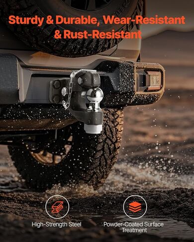 Vevor Pintle Hook ، 20000 رطل سعة القطر ، مستقبل عوائق Pintle لمستقبل عسكري عائق 2 بوصة ، يناسب حلقة Lunette من 2.5 إلى 3 بوصات ، طول 15.6 بوصة ، معطف مسحوق أسود ، لمختلف المقطورات in Saudi Arabia