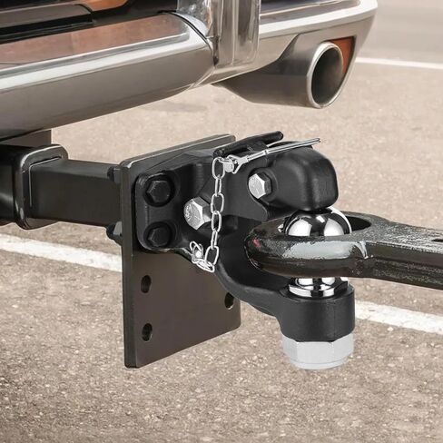 Vevor Pintle Hook ، 20000 رطل سعة القطر ، مستقبل عوائق Pintle لمستقبل عسكري عائق 2 بوصة ، يناسب حلقة Lunette من 2.5 إلى 3 بوصات ، طول 15.6 بوصة ، معطف مسحوق أسود ، لمختلف المقطورات in Saudi Arabia
