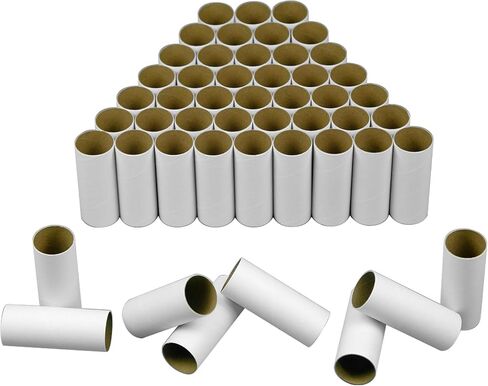HESESOH 50 Pack Cardboard Tubes for Crafts - 1.57 x 3.94 Inches - Brown Toilet Paper Empty Rolls Round Thick Tubes Sturdy for Classroom Family Handmade DIY Projects in Saudi Arabia
