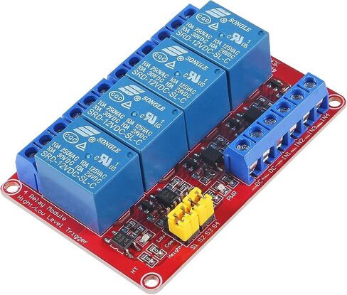 DC 24V 4 RELAY RELAY MODULE SHIELD مع عزل OPTOCOUPLER دعم تشغيل لوحة تطوير عالية أو منخفضة المستوى in Saudi Arabia