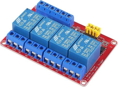 DC 24V 4 RELAY RELAY MODULE SHIELD مع عزل OPTOCOUPLER دعم تشغيل لوحة تطوير عالية أو منخفضة المستوى in Saudi Arabia
