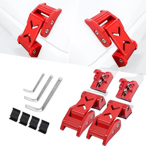 أغطية Hood Latches Latch Latch Count متوافقة مع Jeep Wrangler 2007-2018 JK JKU Rubicon Sport Sahara Jeep Wrangler JL JLU 2018-2024 Gladiator JT (Red) in Kuwait