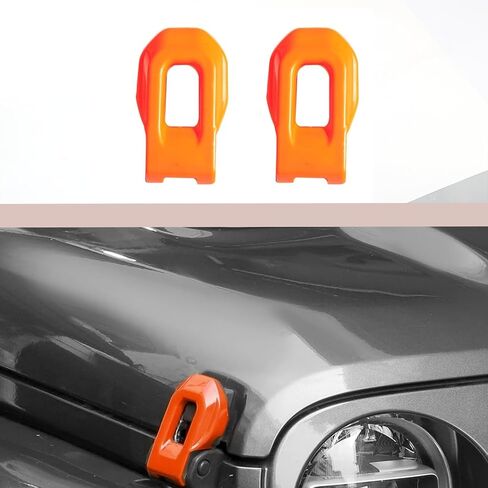 JL Hood Latches محرك بوكلي بونيت محرك محرك محرك تغطية تناسب لعام 2018-2024+ جيب رانجلر JL JLU Gladiator JT 4XE الملحقات الخارجية الأحمر in Saudi Arabia