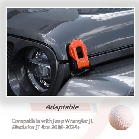 JL Hood Latches محرك بوكلي بونيت محرك محرك محرك تغطية تناسب لعام 2018-2024+ جيب رانجلر JL JLU Gladiator JT 4XE الملحقات الخارجية الأحمر in Saudi Arabia