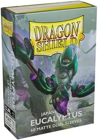 Arcane Tinmen Dragon Shield Sleeves– Matte Japanese: Dual Glacier 60CT- Card Sleeves are Smooth & Tough - Compatible with Yugioh & Cardfight Vanguard, Black (AT-15131) in Saudi Arabia